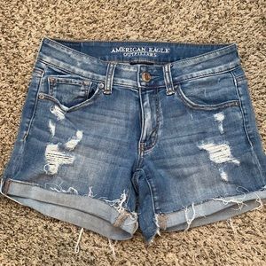 American Eagle midrise midi short 6